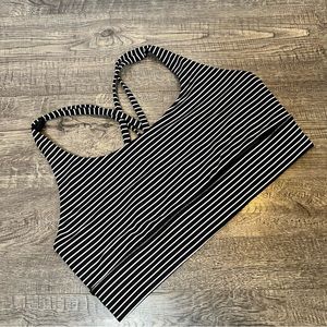 Lululemon Bra size 12 Black & White Striped